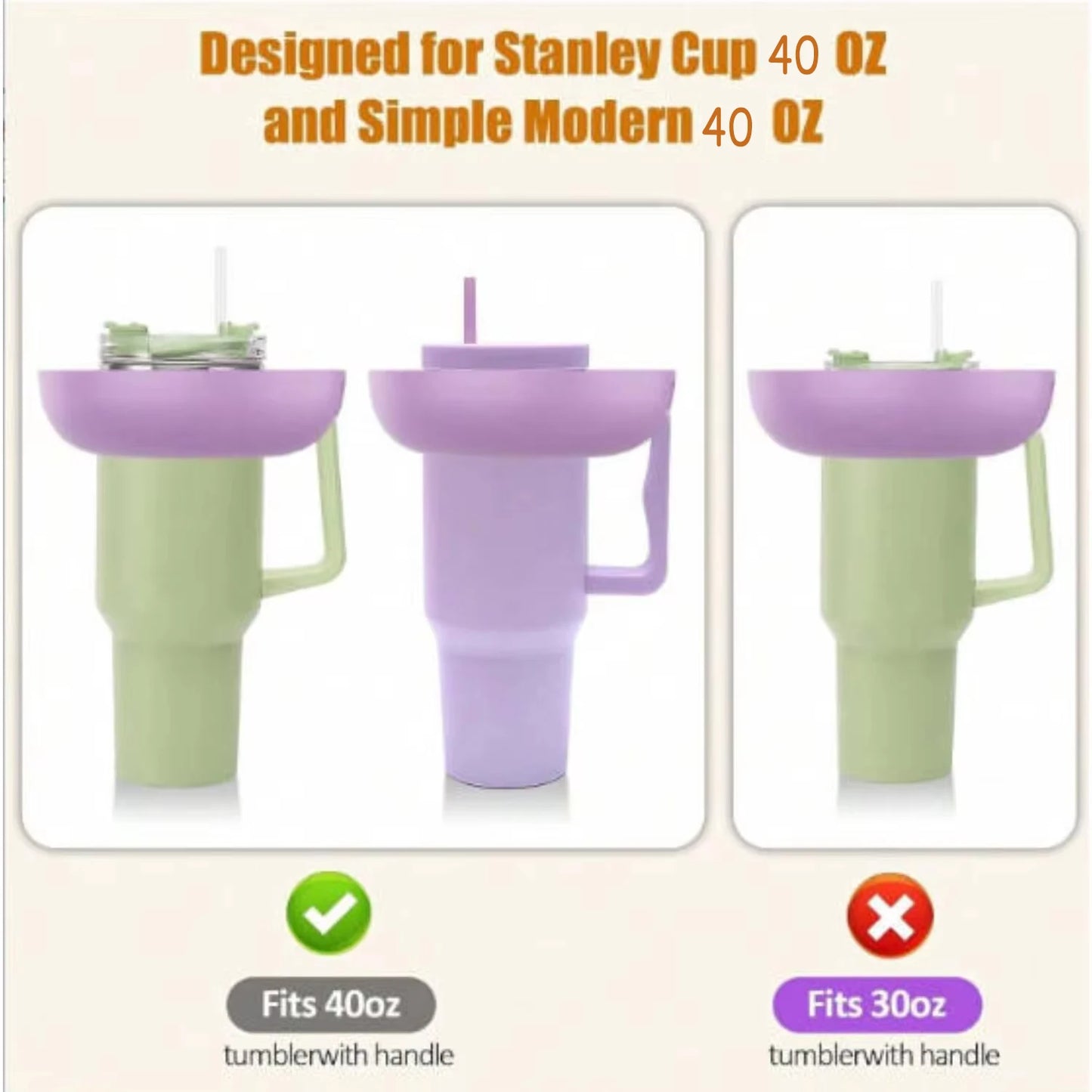 Fun and Functional Snack Bowl for Stanley Tumblers