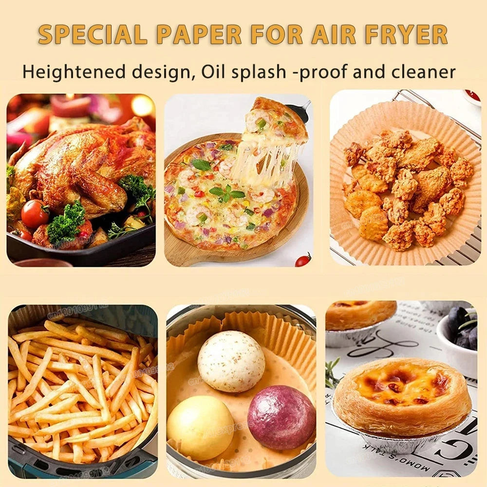 Eco-Friendly Disposable Air Fryer Liners - Pack of 50 or 100