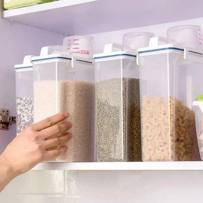 Multi-Functional Food Storage Canister with Measuring Cup