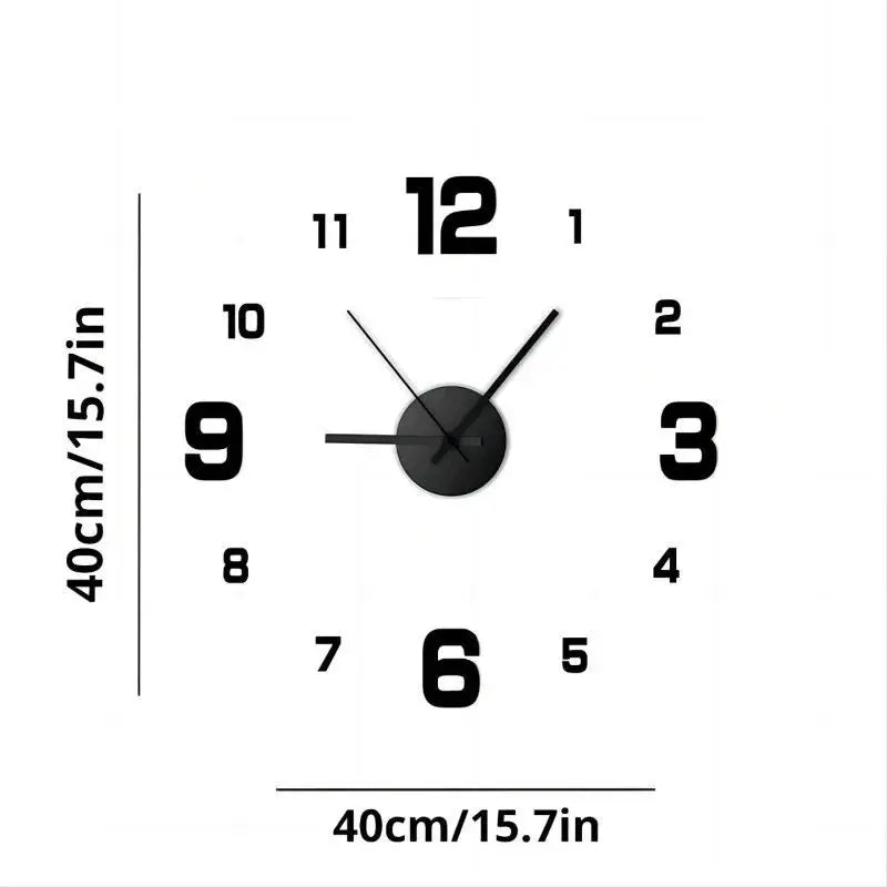 Elegant Frameless DIY Wall Clock for Home and Office