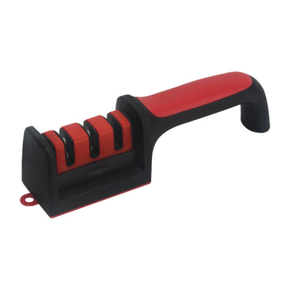 Ergonomic 3-Stage Knife Sharpener for Kitchen Use