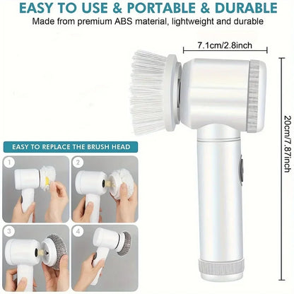 Rechargeable Electric Spin Cleaning Brush for Home