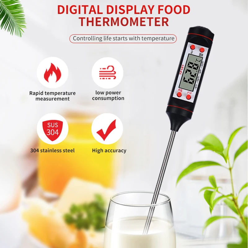 Digital Food Thermometer with LCD Display