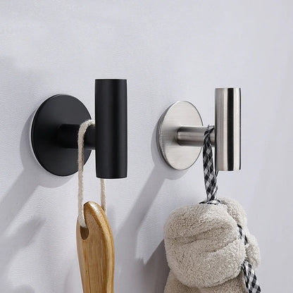 Stylish Self-Adhesive Stainless Steel Hooks for Home Organization