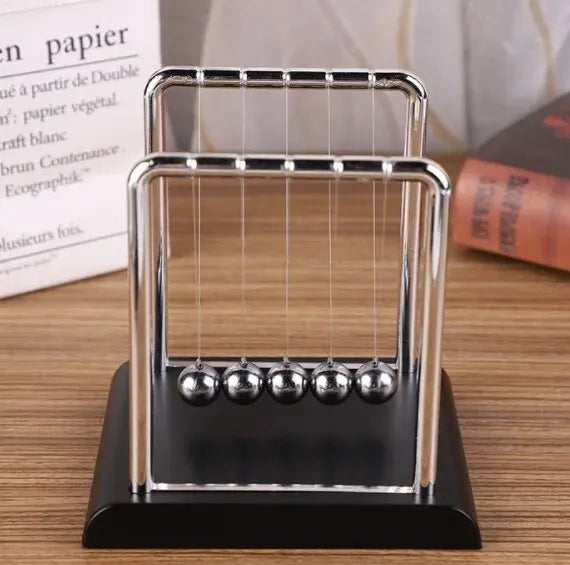 Classic Newton's Cradle Physics Toy for Stress Relief