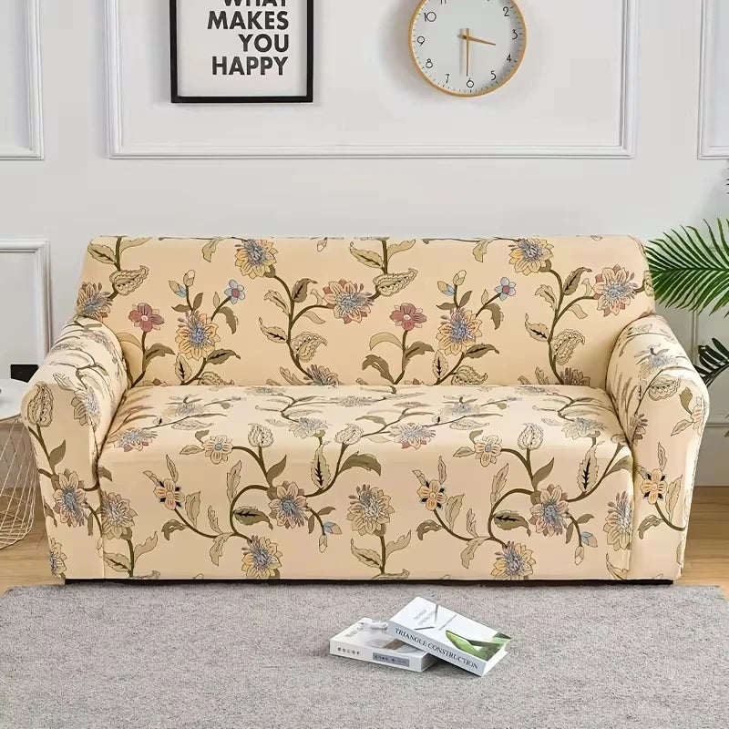 Stylish Floral Spandex Sofa Cover for Modern Homes