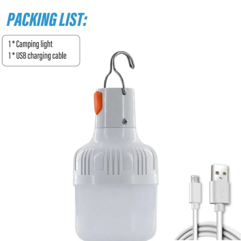 Portable USB Rechargeable LED Lantern for Camping and Outdoor Use