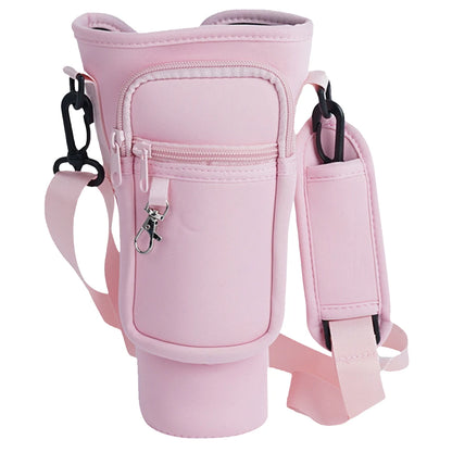 Stylish 40oz Water Bottle Carrier with Adjustable Strap