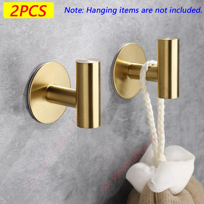 Stylish Self-Adhesive Stainless Steel Hooks for Home Organization