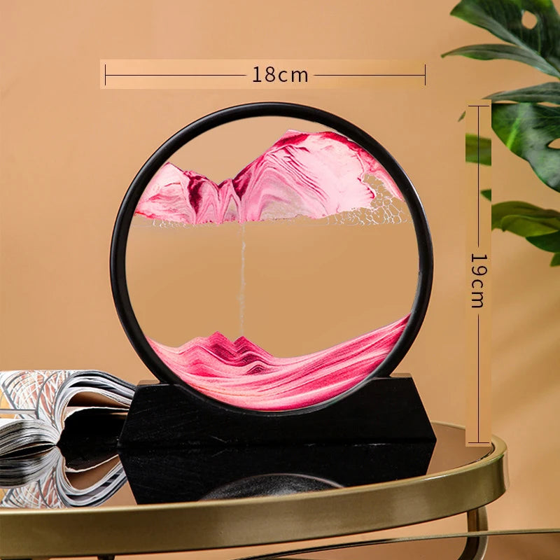 Elegant 3D Sand Art Hourglass with Vibrant Colors