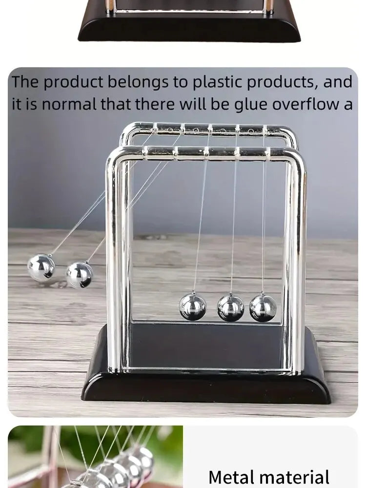 Classic Newton's Cradle Physics Toy for Stress Relief