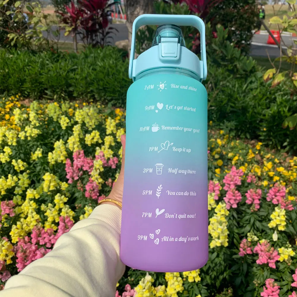 Motivational Hydro Flask with Time Markers