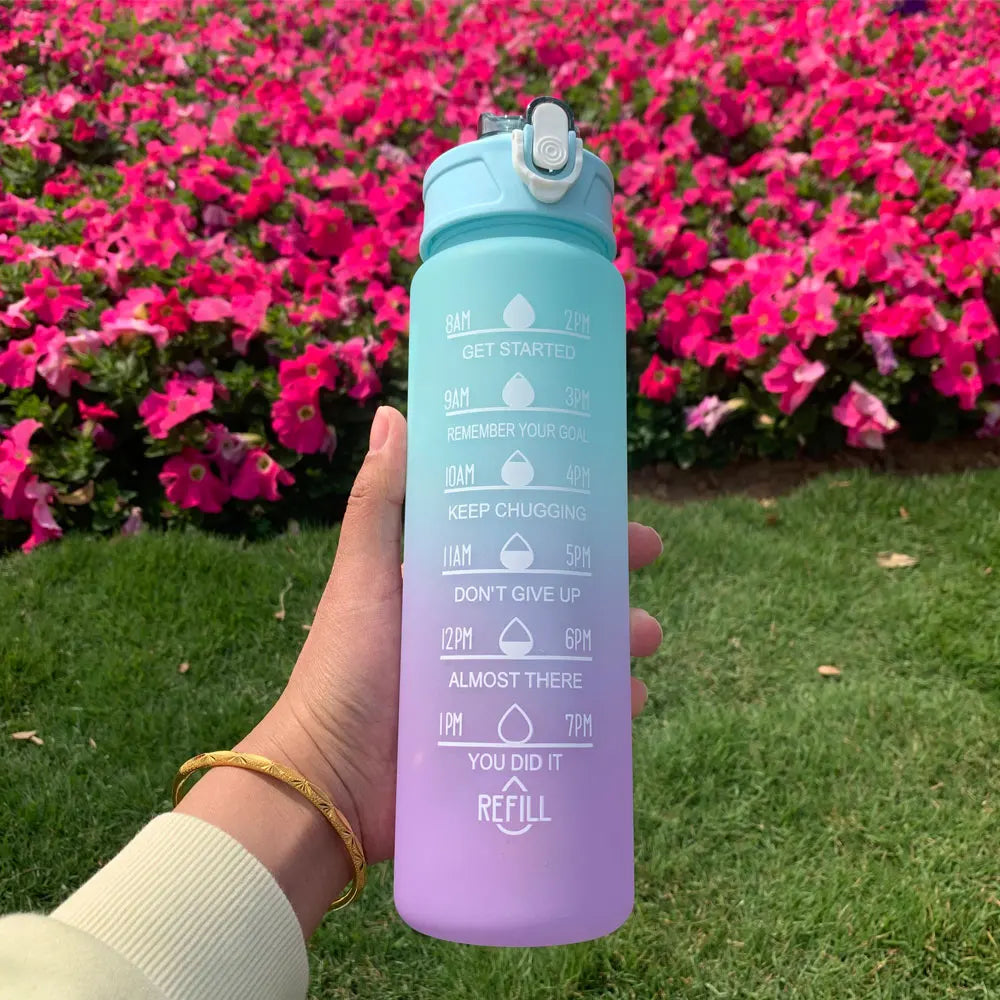 Motivational Hydro Flask with Time Markers