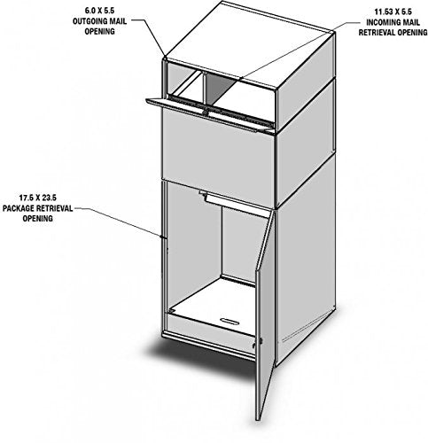 dVault® Full Service Vault DVCS0015 Secure Curbside Mailbox/Package Drop with Locking Letterbox (Black)