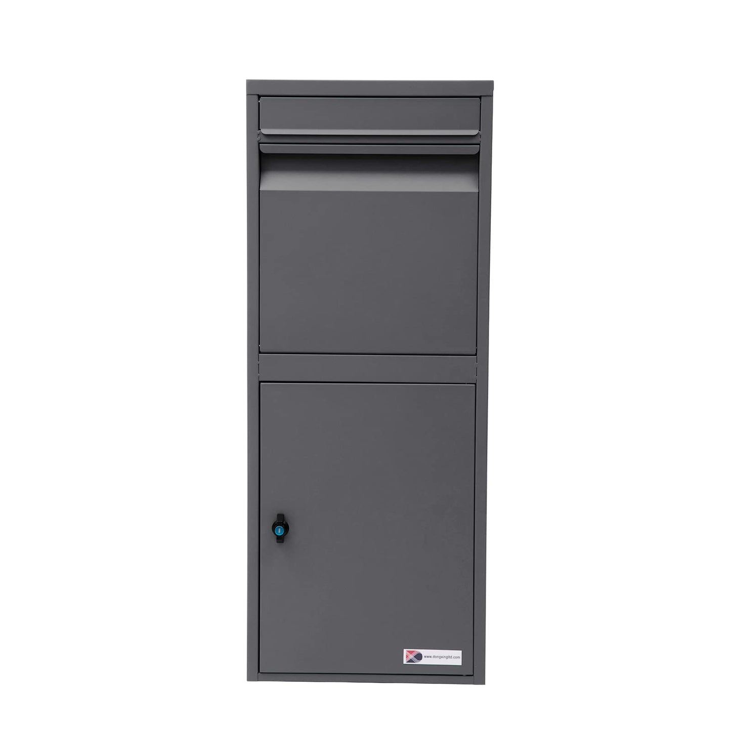 Hagrany Extra Large for Parcel, Waterproof Secure Outside Storage Box, Locking Drop Box for Packages, 16.73'' x 15.16'' x 40.16'' (Grey)