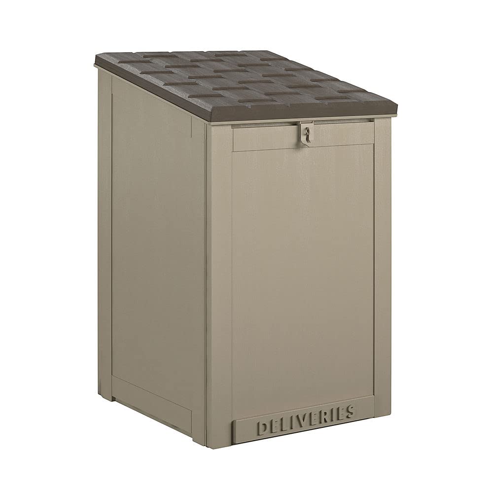 Cosco Outdoor LIving BoxGuard®, Large Lockable Package Delivery and Storage Box, 6.3 cubic feet, Tan