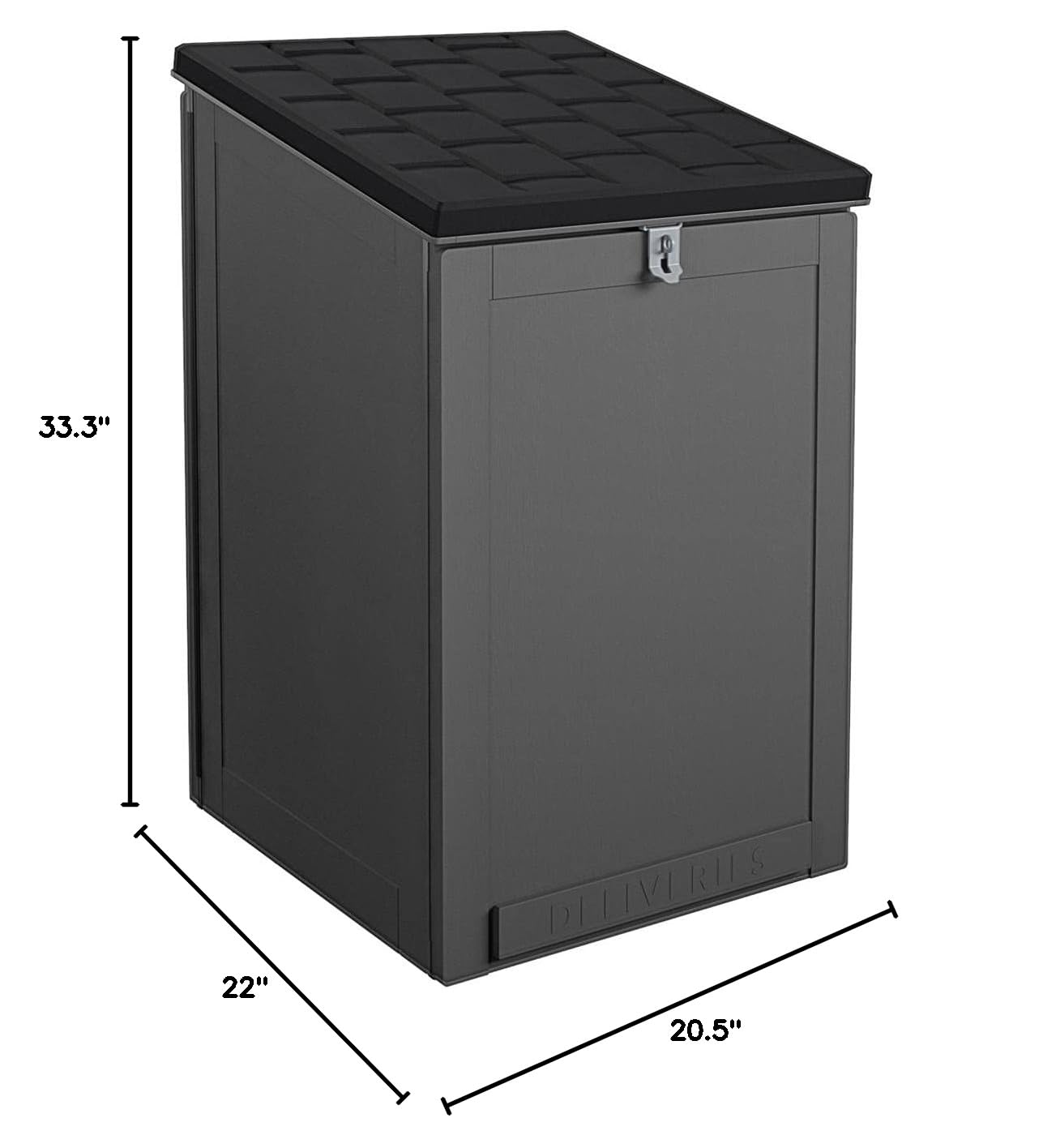 COSCO 88333BGY1E BoxGuard Large Lockable Package Delivery and Storage Box, 6.3 Cubic feet, Black/Grey