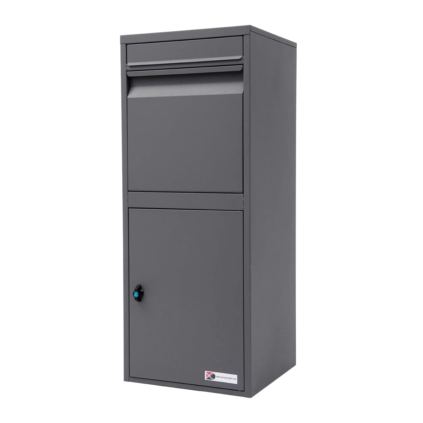 Hagrany Extra Large for Parcel, Waterproof Secure Outside Storage Box, Locking Drop Box for Packages, 16.73'' x 15.16'' x 40.16'' (Grey)